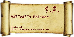 Vörös Polidor névjegykártya