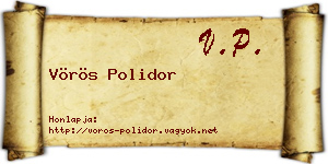 Vörös Polidor névjegykártya